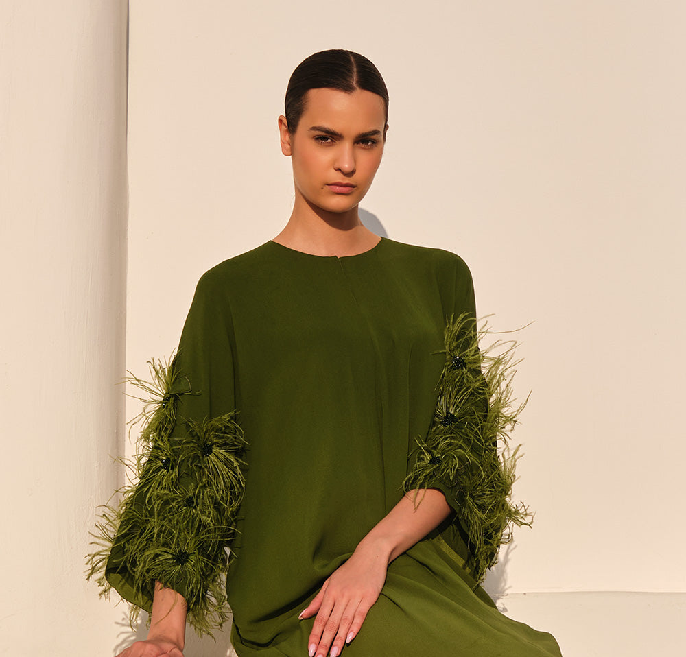 Green Shaded Father Kaftan