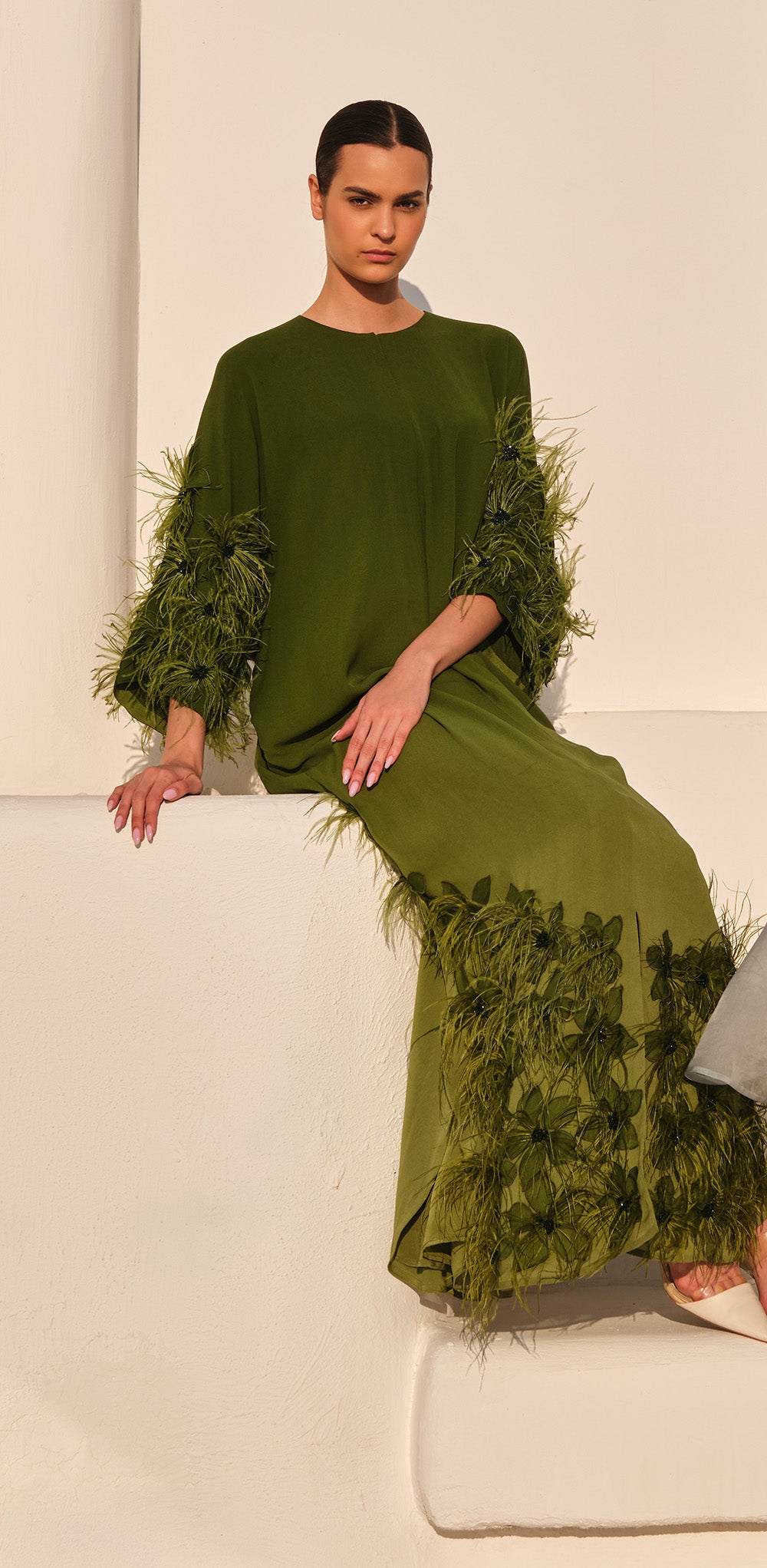 Green Shaded Father Kaftan